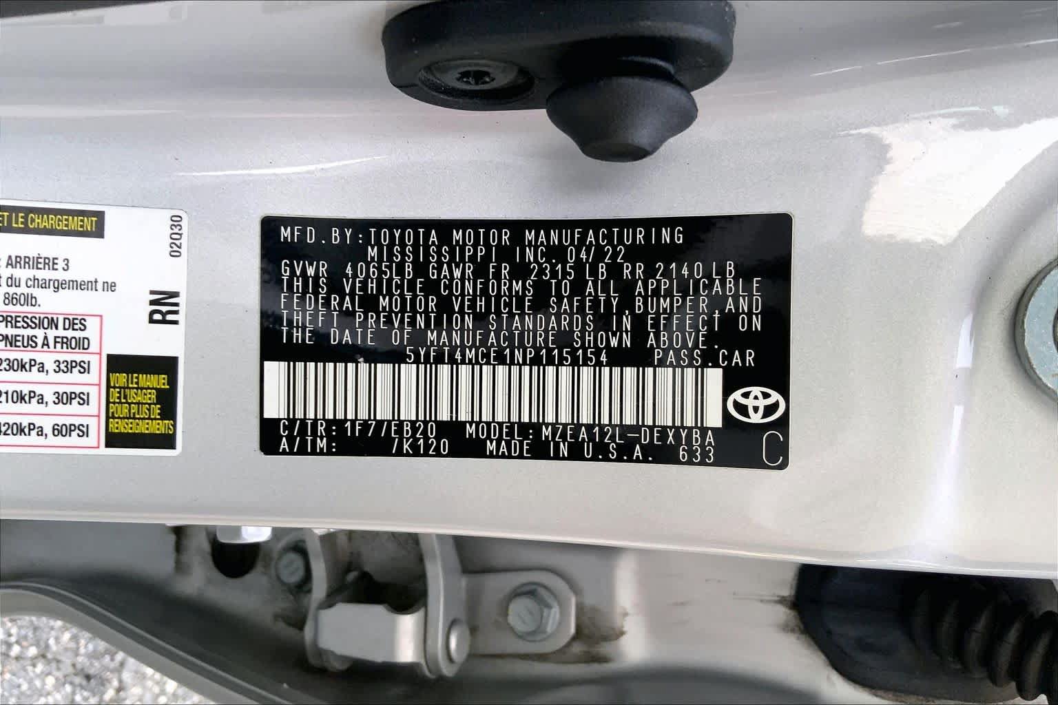 Used 2022 Toyota Corolla XSE w/ Carpet Mat Package (TMS) FWD image 31