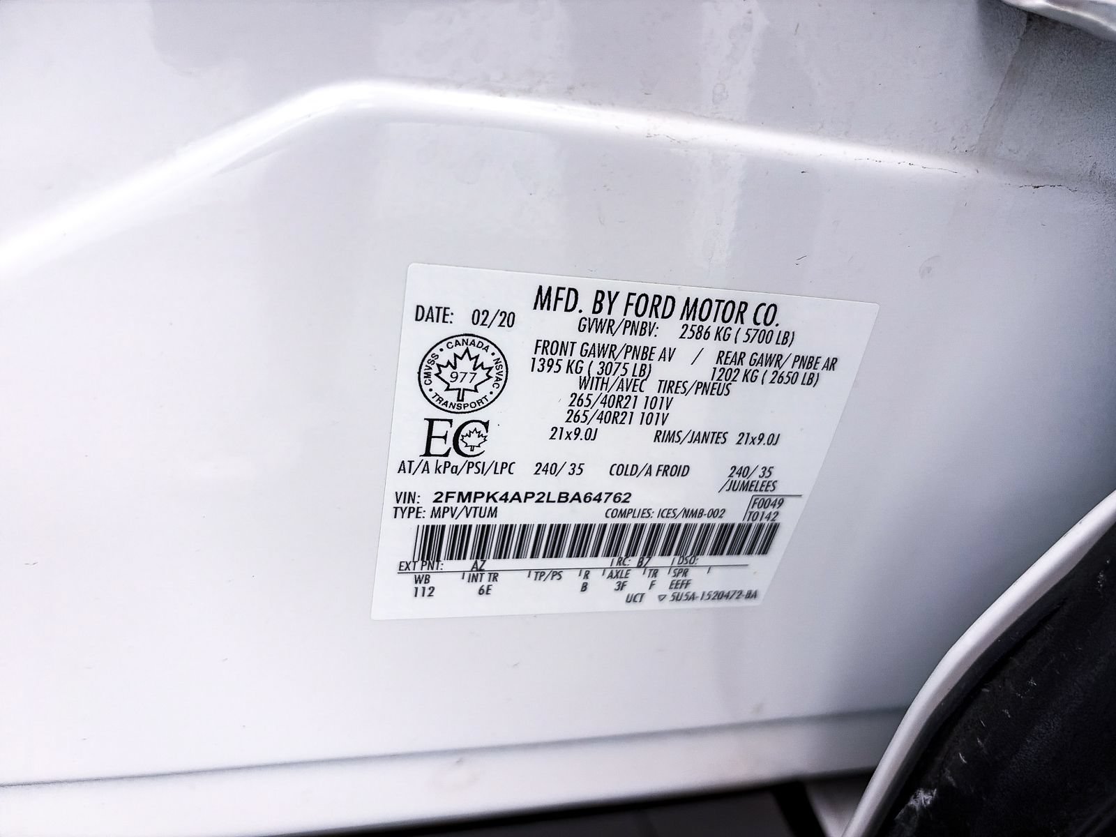 Used 2020 Ford Edge ST w/ Equipment Group 401A AWD/4WD image 41