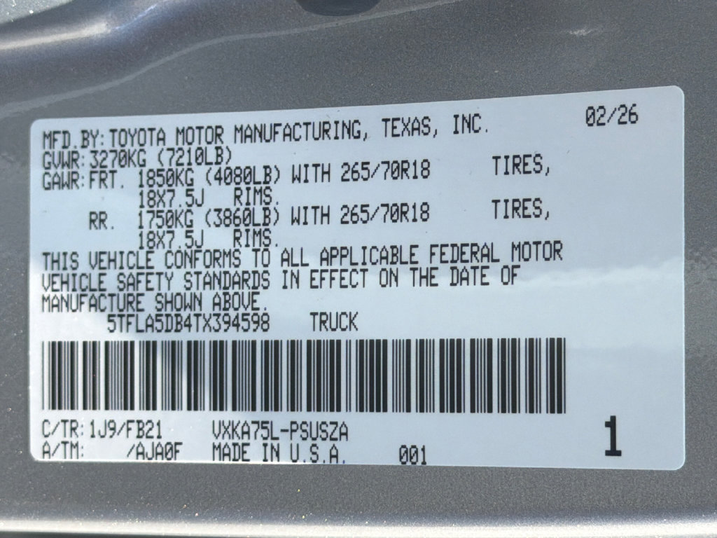 New 2026 Toyota Tundra SR5 w/ SR5 Convenience Package AWD/4WD image 37