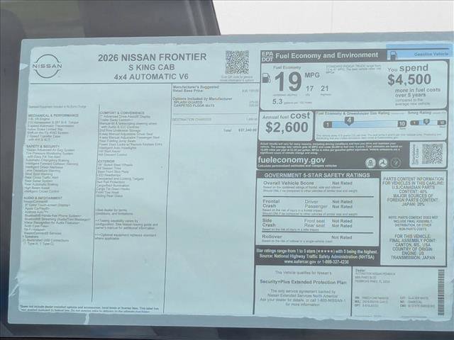 New 2026 Nissan Frontier S image 16