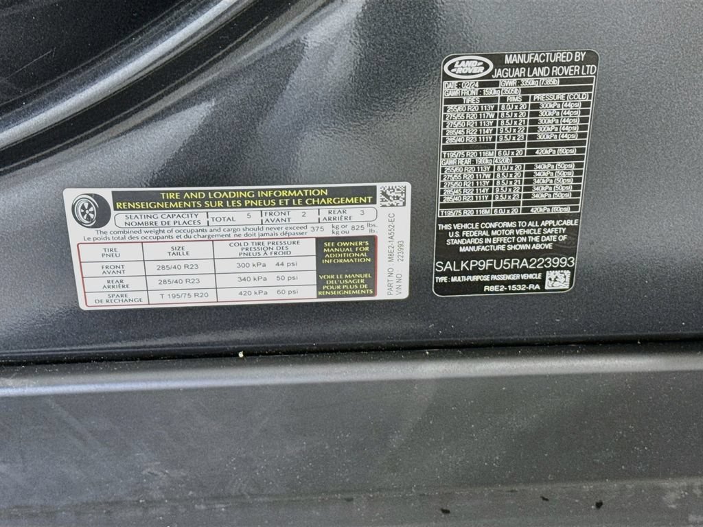 Certified 2024 Land Rover Range Rover SE AWD/4WD image 34