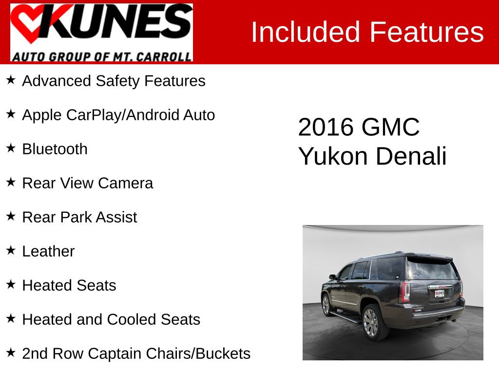 Used 2016 GMC Yukon Denali w/ Open Road Package AWD/4WD image 3