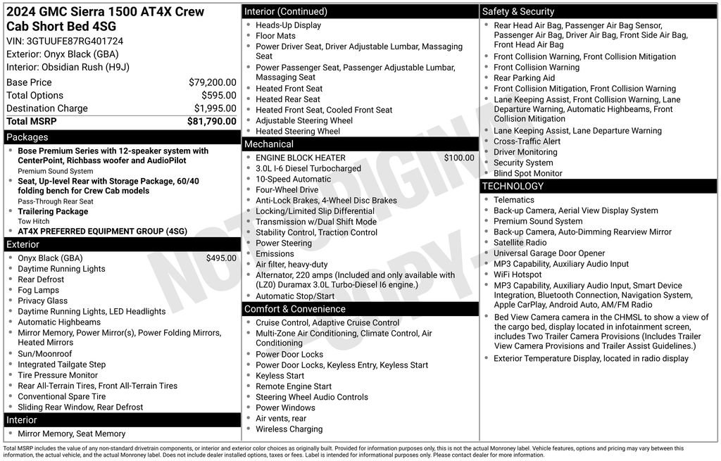 Used 2024 GMC Sierra 1500 AT4X AWD/4WD image 2