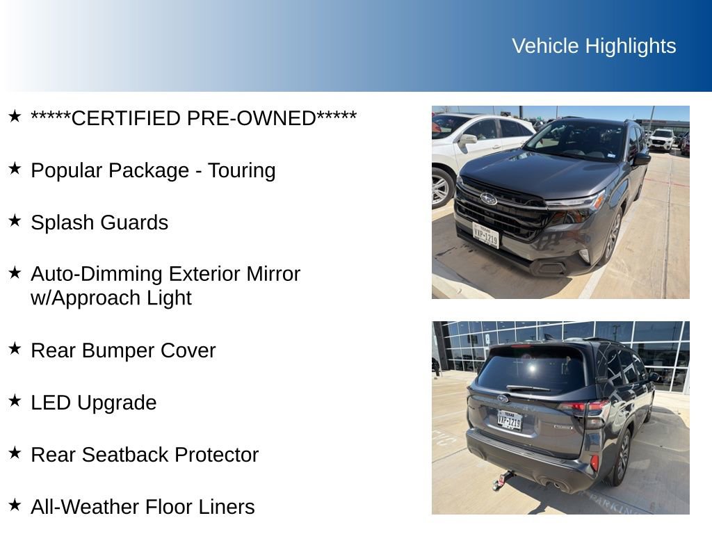 Certified 2025 Subaru Forester Touring w/ Popular Package - Touring image 5