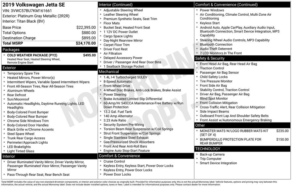 Used 2019 Volkswagen Jetta SE w/ Cold Weather Package FWD image 36