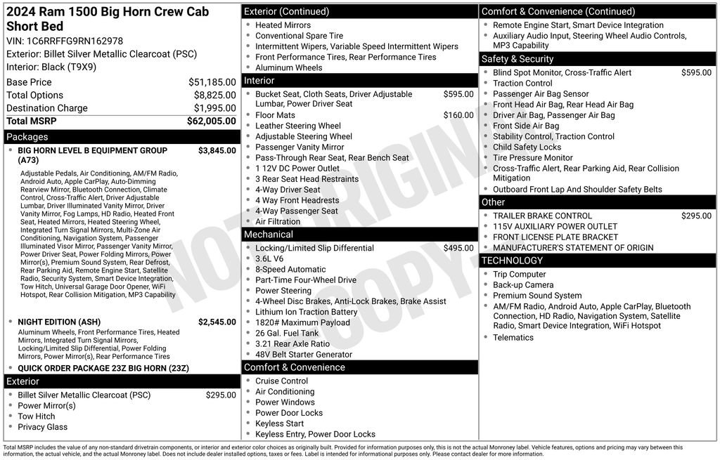 Used 2024 RAM 1500 Big Horn AWD/4WD image 6