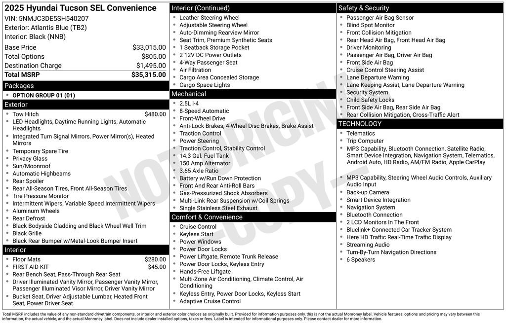 Used 2025 Hyundai Tucson SEL FWD image 33