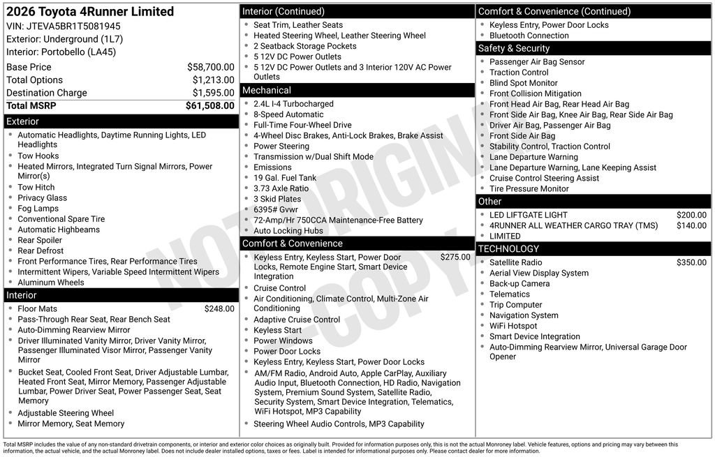 Used 2026 Toyota 4Runner Limited AWD/4WD image 35