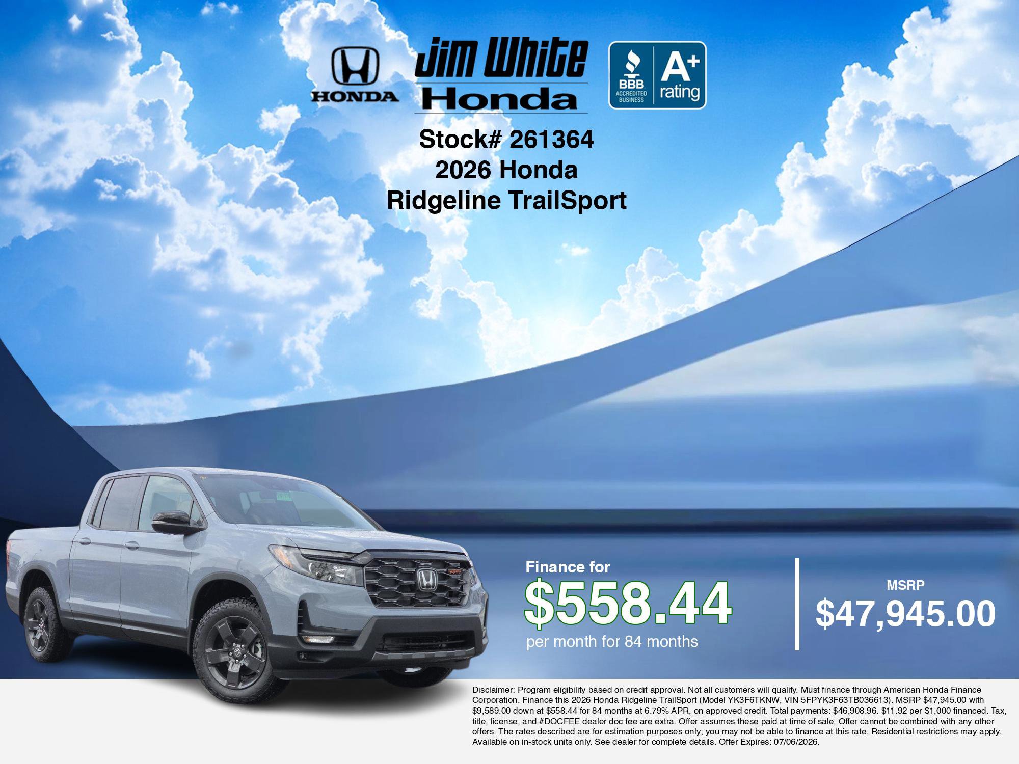 New 2026 Honda Ridgeline TrailSport image 7