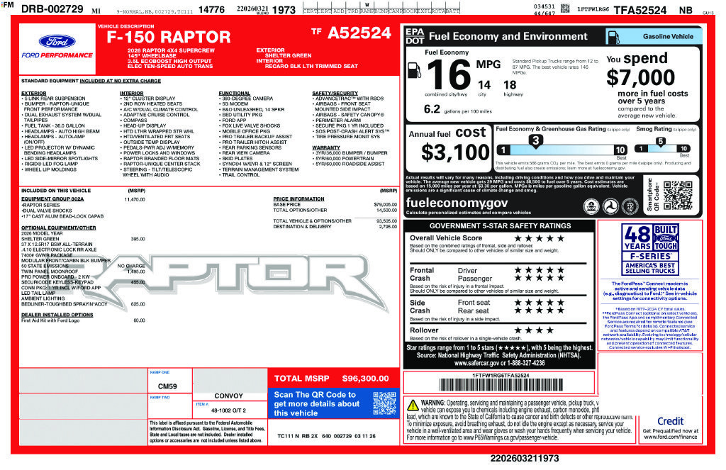 New 2026 Ford F150 Raptor AWD/4WD image 2