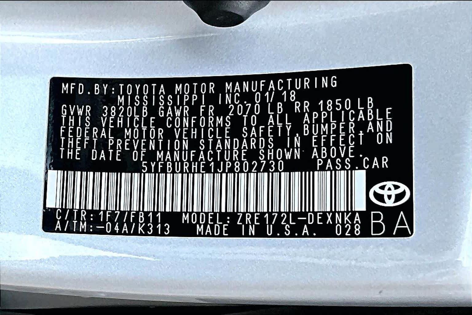 Used 2018 Toyota Corolla LE FWD image 34