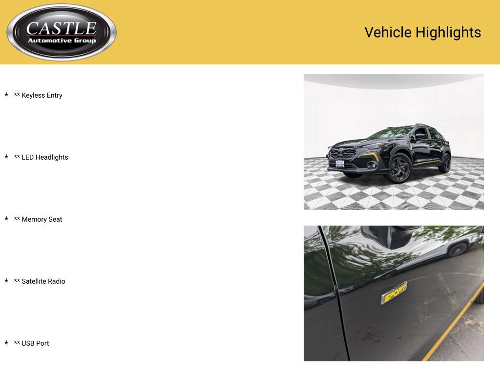Certified 2024 Subaru Crosstrek 2.5i Sport w/ Crosstrek Mirror Package AWD/4WD image 4