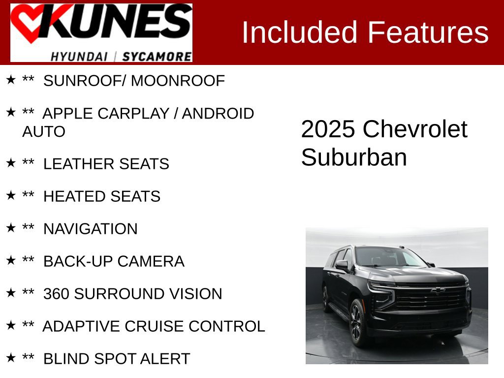 Used 2025 Chevrolet Suburban RST w/ Comfort Package AWD/4WD image 2