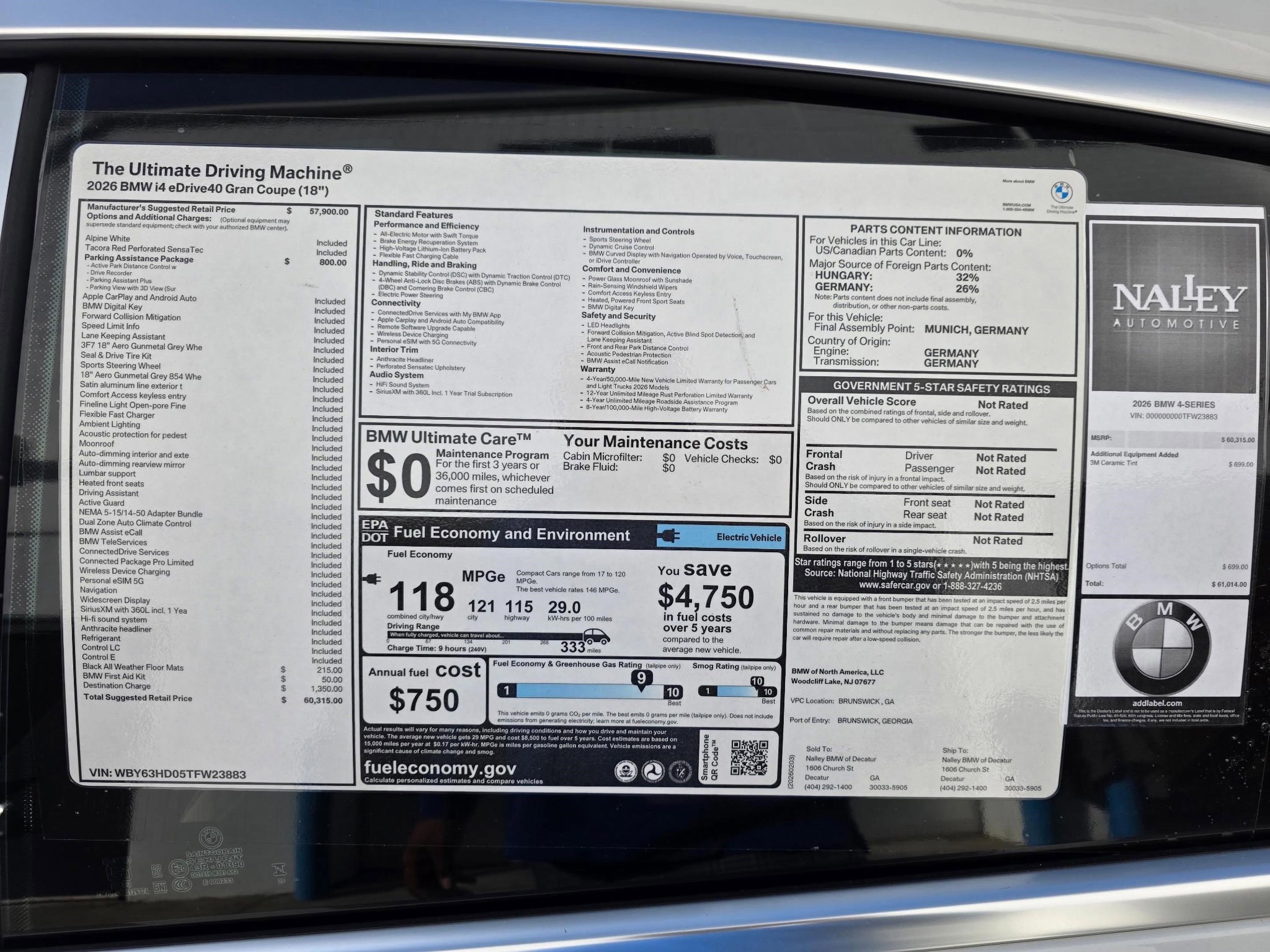 Used 2026 BMW i4 eDrive40 w/ Parking Assistance Package image 36