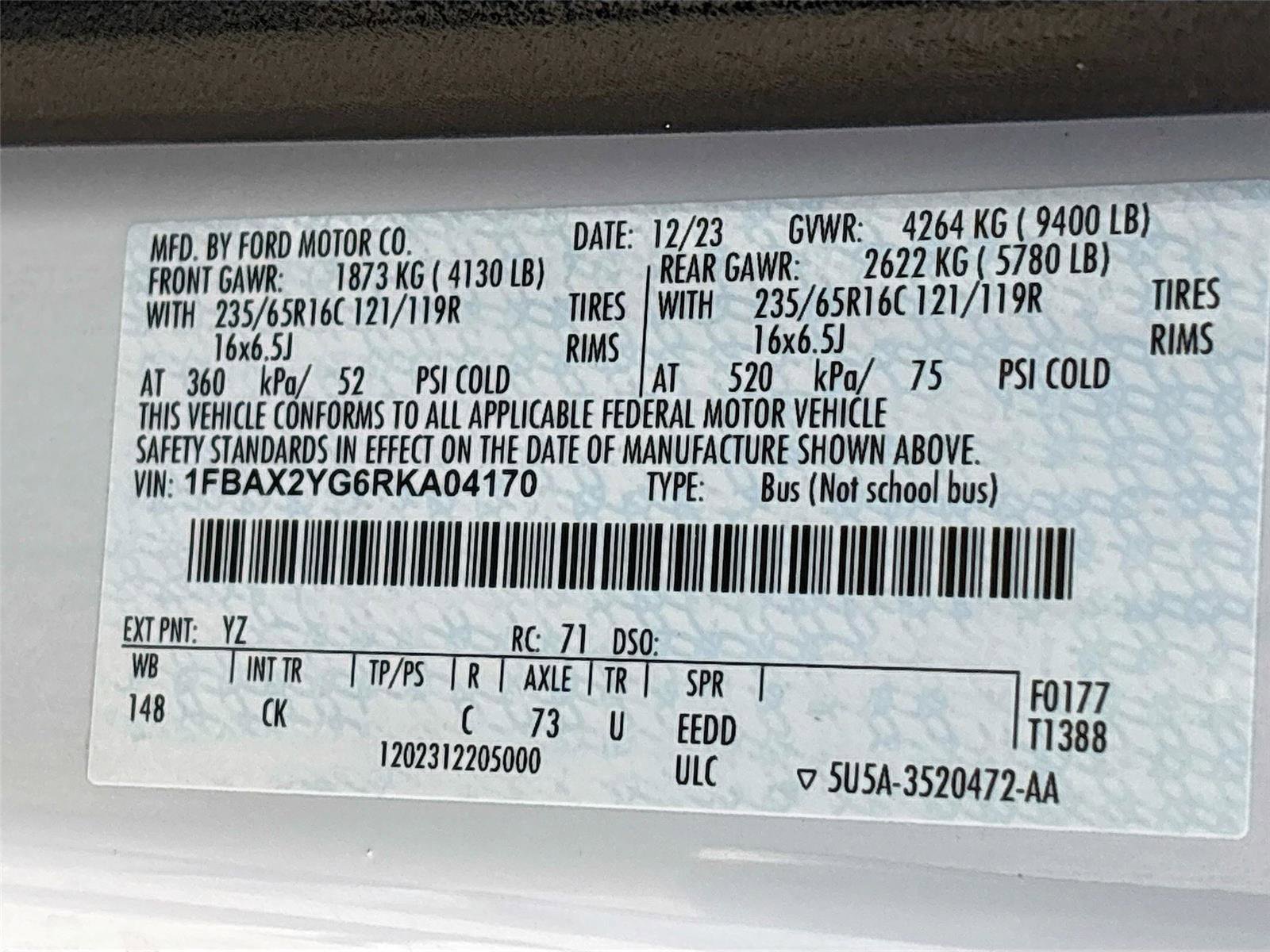 Used 2024 Ford Transit 350 XLT image 31