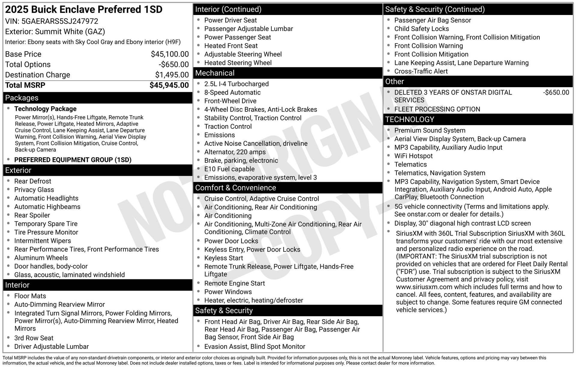 Used 2025 Buick Enclave Preferred FWD image 48