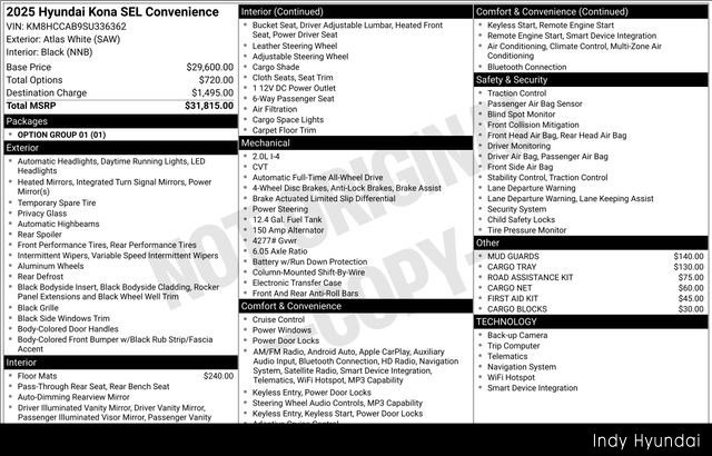 Certified 2025 Hyundai Kona SEL image 50
