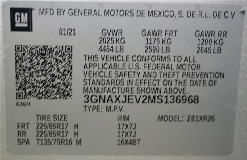 Used 2021 Chevrolet Equinox LT w/ LPO, Floor Liner Package image 41