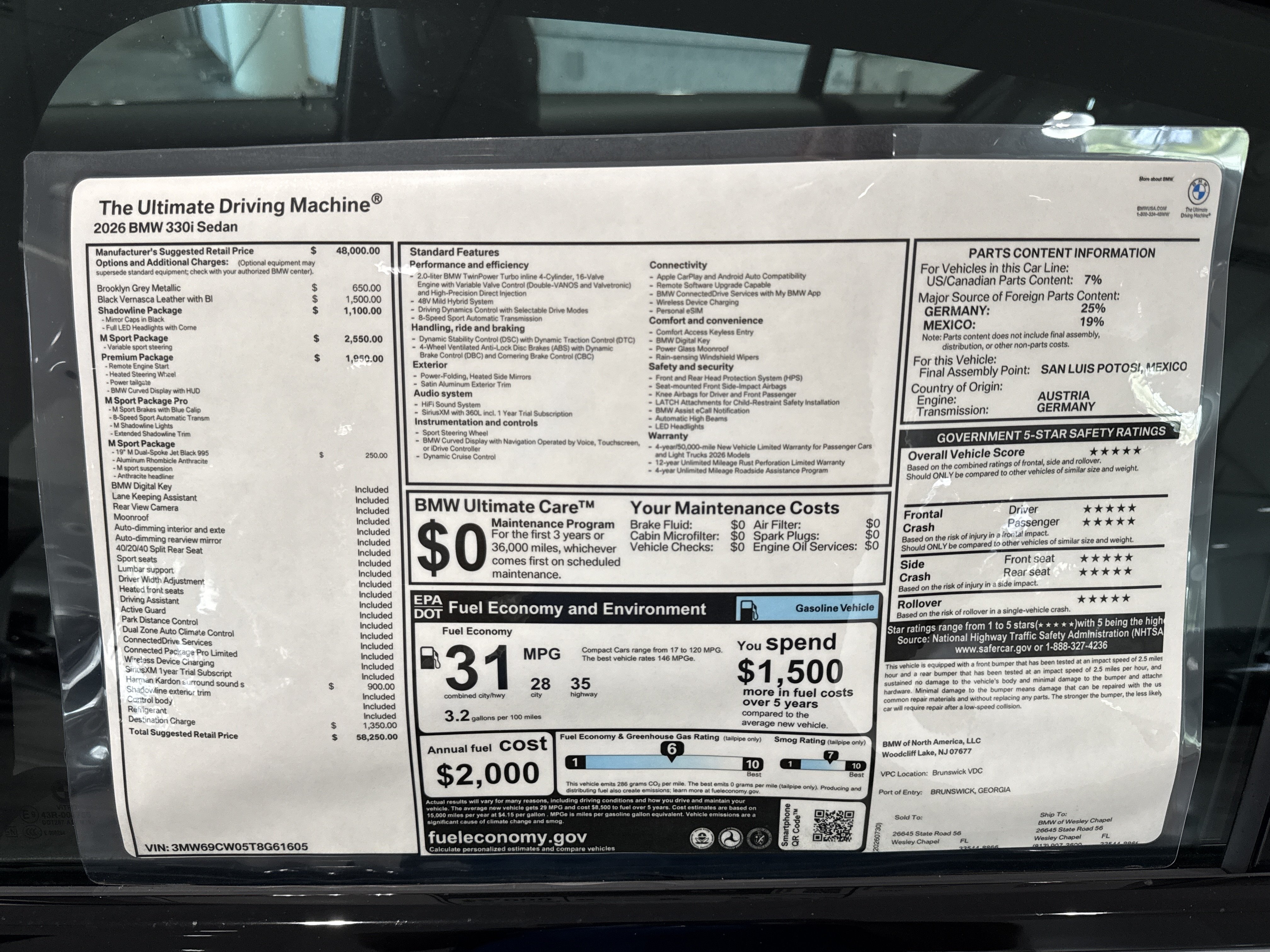New 2026 BMW 330i Sedan w/ M Sport Package RWD image 26