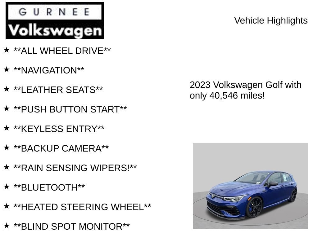 Used 2023 Volkswagen Golf 20th Anniversary Edition AWD/4WD image 7