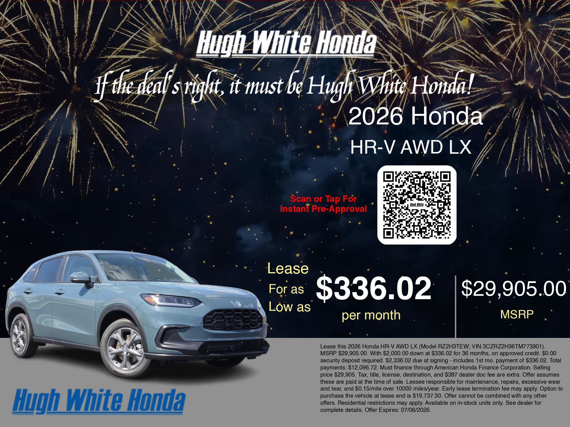 New 2026 Honda HR-V LX image 3