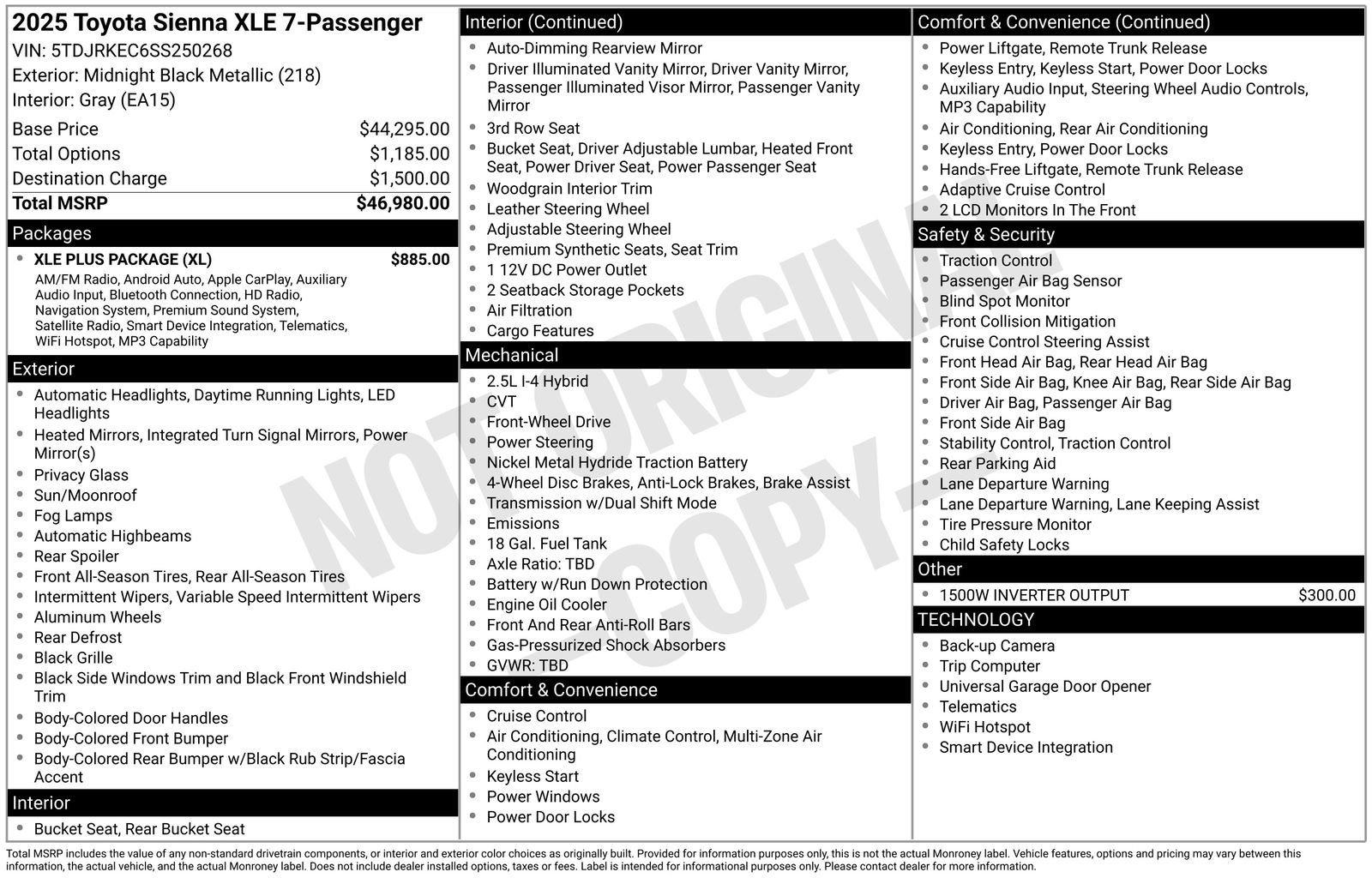 Used 2025 Toyota Sienna XLE w/ XLE Plus Package FWD image 45