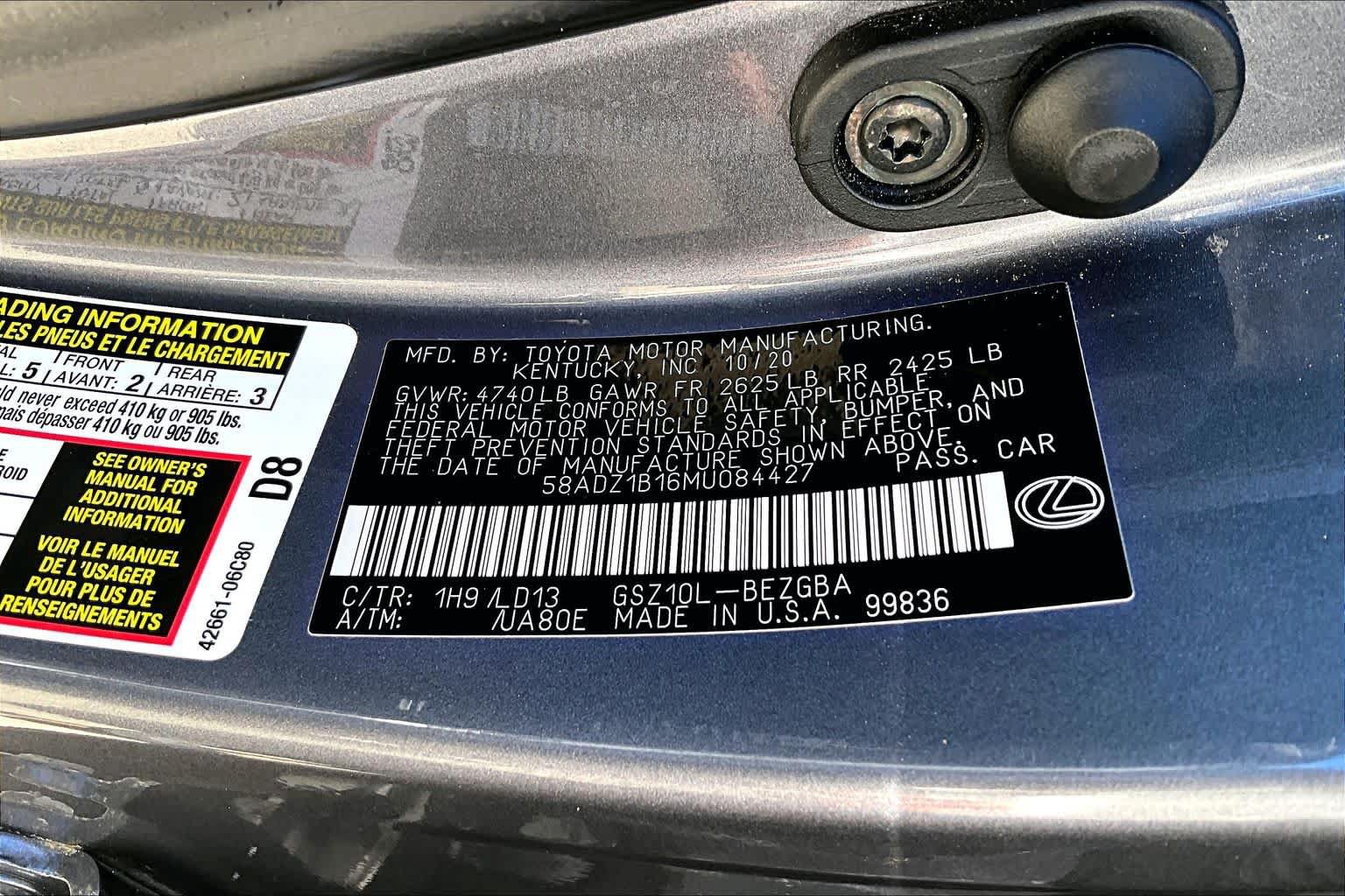 Used 2021 Lexus ES 350 w/ Premium Package FWD image 35