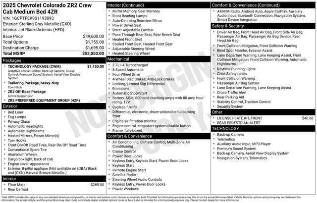 Used 2025 Chevrolet Colorado ZR2 w/ Technology Package image 31