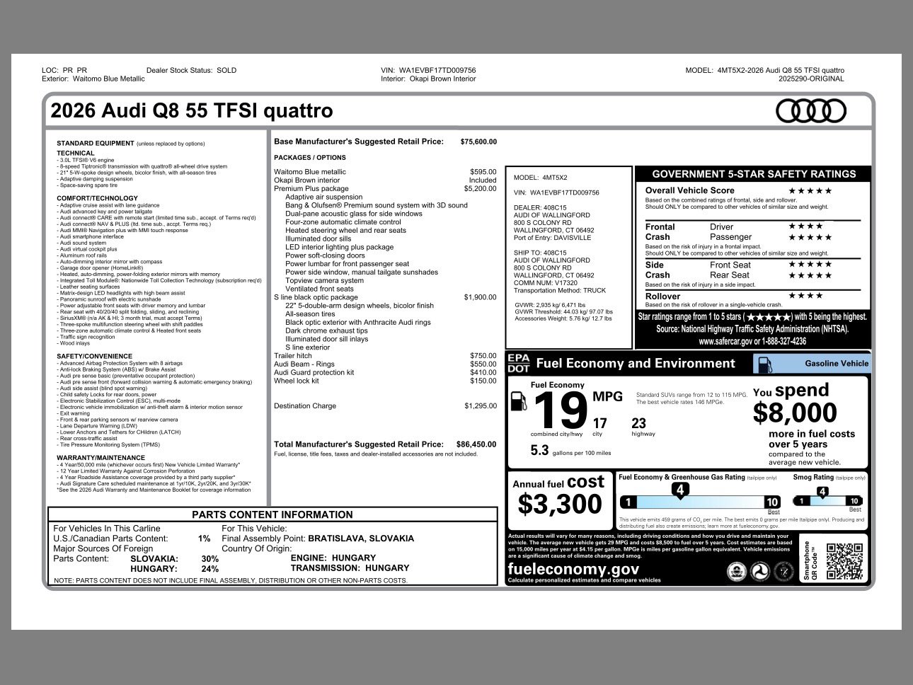New 2026 Audi Q8 Premium Plus image 64