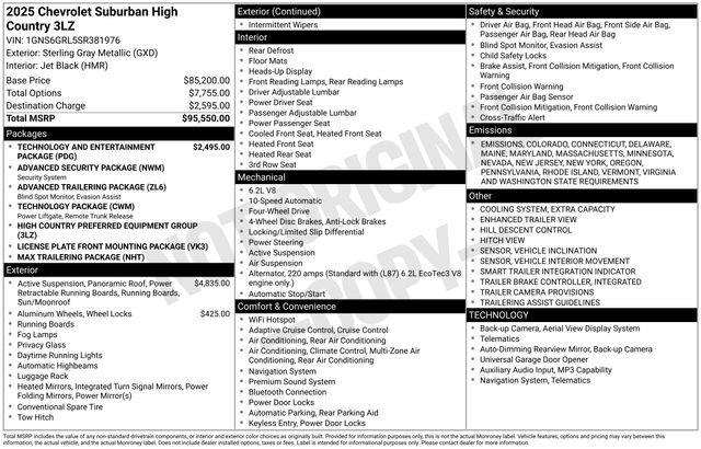 New 2025 Chevrolet Suburban High Country image 10