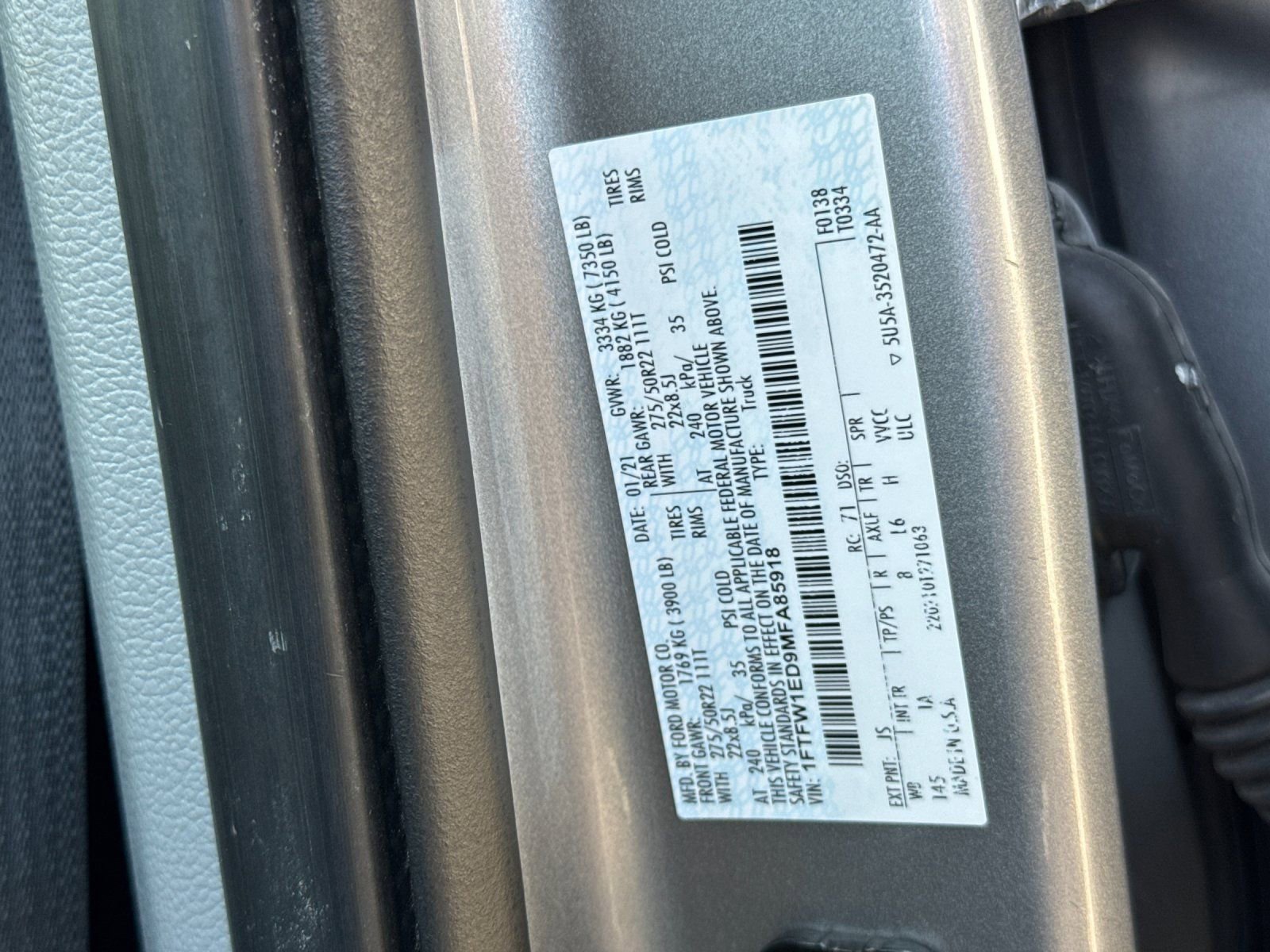 Used 2021 Ford F150 Limited AWD/4WD image 39