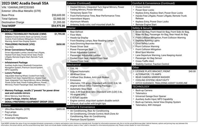 Used 2023 GMC Acadia Denali w/ Denali Technology Package AWD/4WD image 4