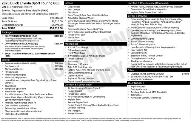Used 2025 Buick Envista Sport Touring w/ Convenience I Package FWD image 13