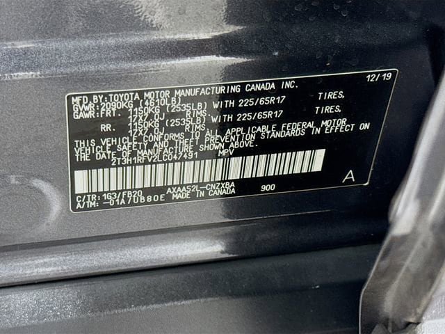 Certified 2020 Toyota RAV4 LE w/ Carpet Mat Package image 29