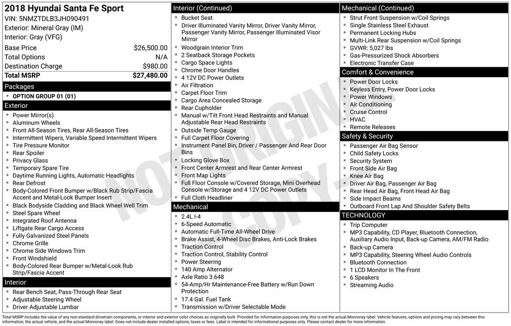 Used 2018 Hyundai Santa Fe Sport AWD/4WD image 32
