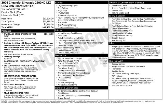 New 2026 Chevrolet Silverado 2500 LTZ AWD/4WD image 4