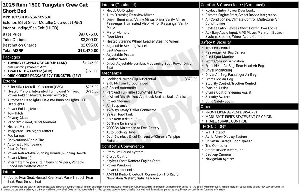 New 2025 RAM 1500 Tungsten w/ Towing Technology Group AWD/4WD image 9