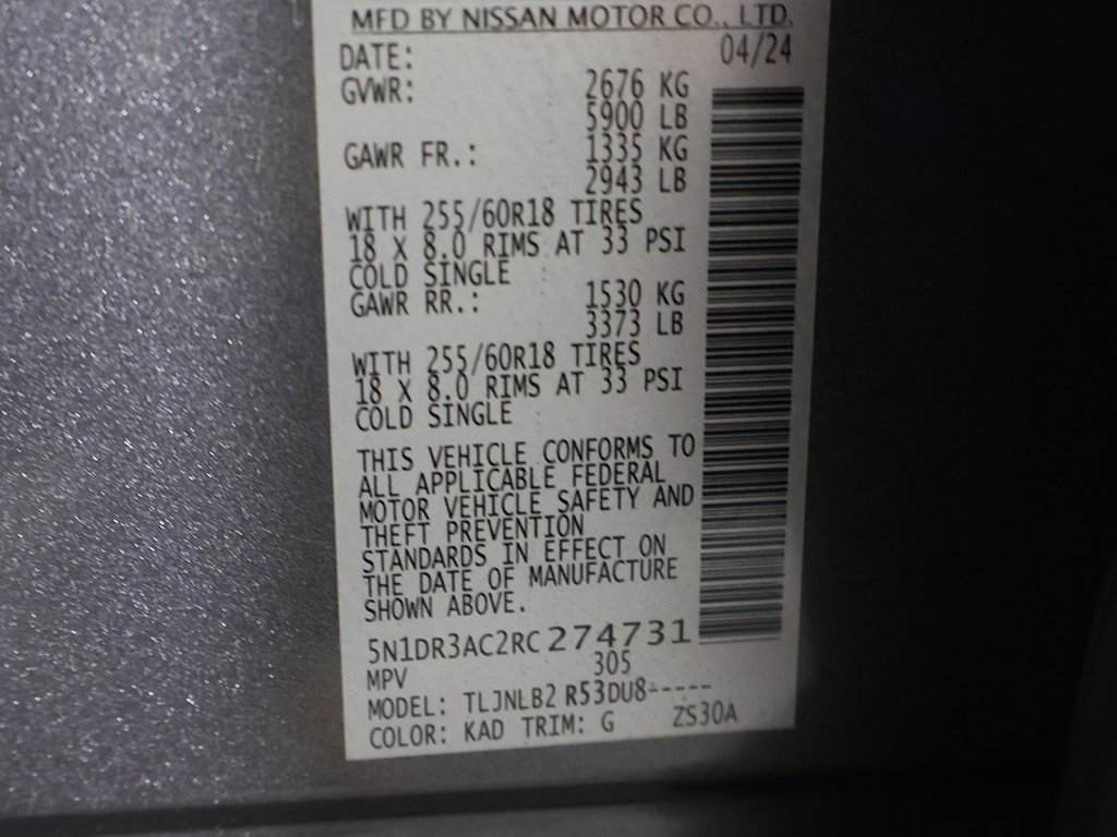 Used 2024 Nissan Pathfinder S image 48