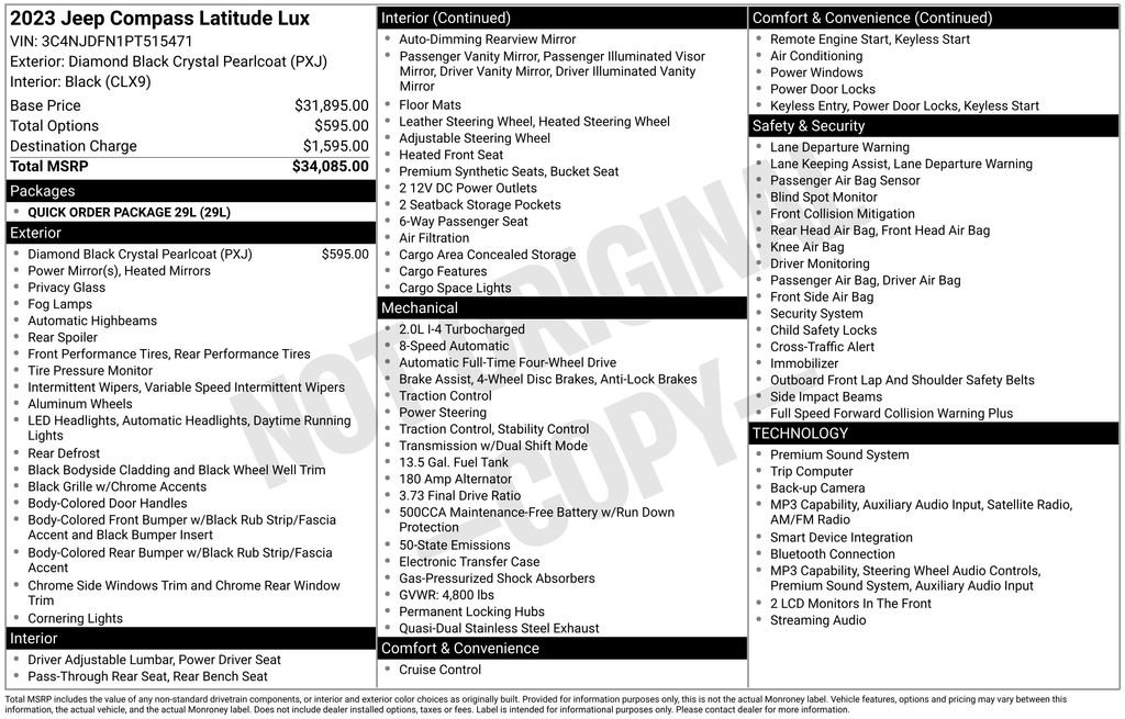Certified 2023 Jeep Compass Latitude AWD/4WD image 37