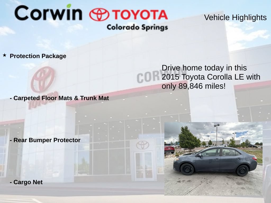 Used 2015 Toyota Corolla LE w/ Protection Package FWD image 6