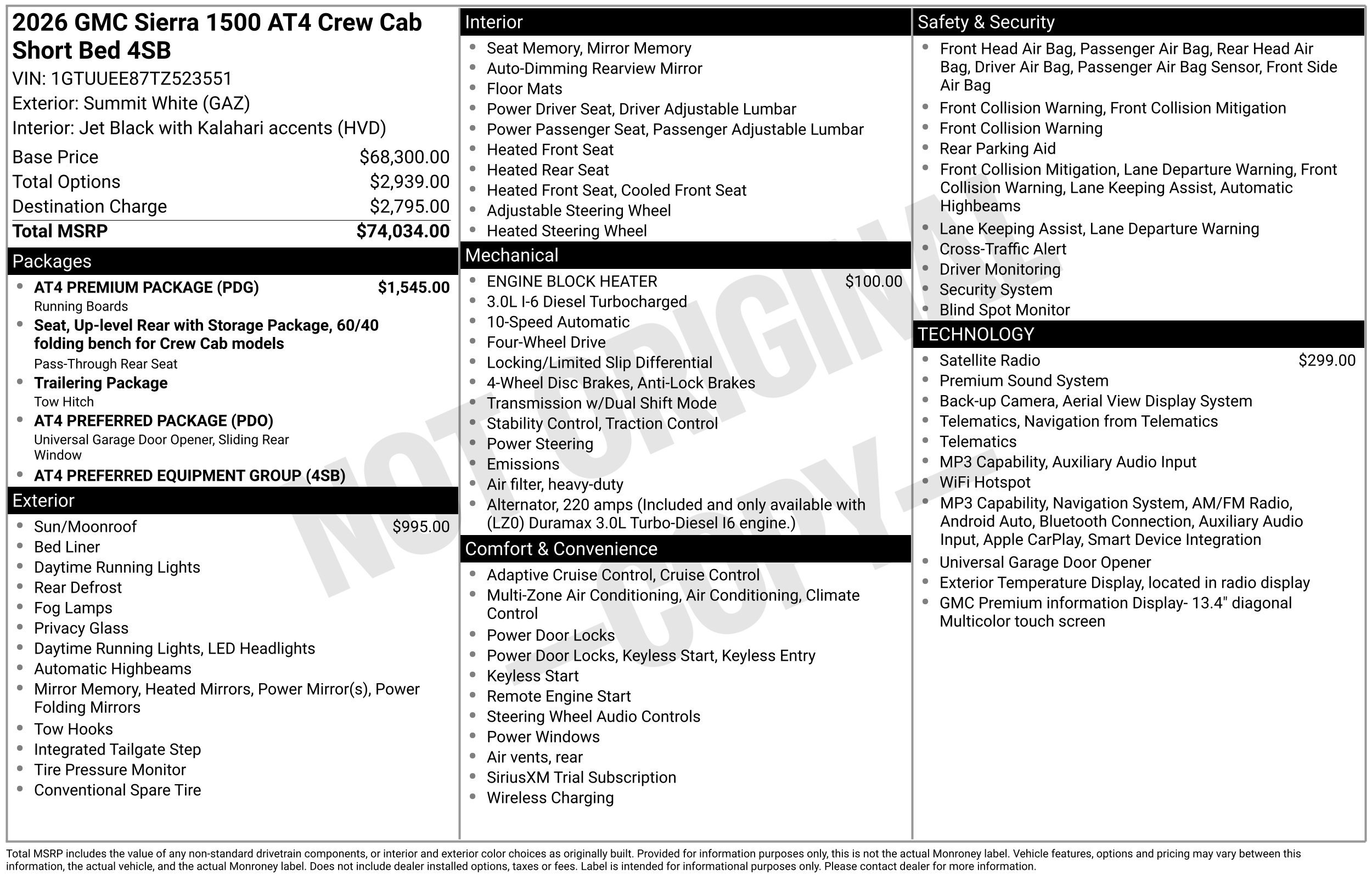 New 2026 GMC Sierra 1500 AT4 w/ AT4 Premium Package AWD/4WD image 3