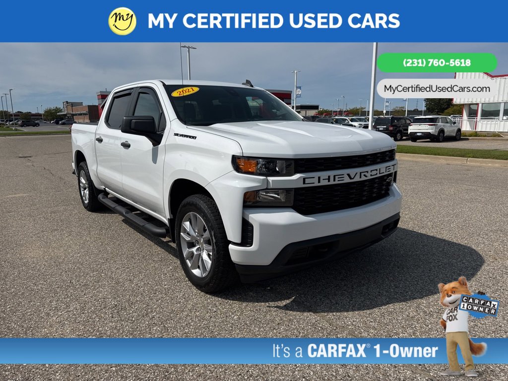 Used 2021 Chevrolet Silverado 1500 Custom w/ LPO, Dark Essentials Package