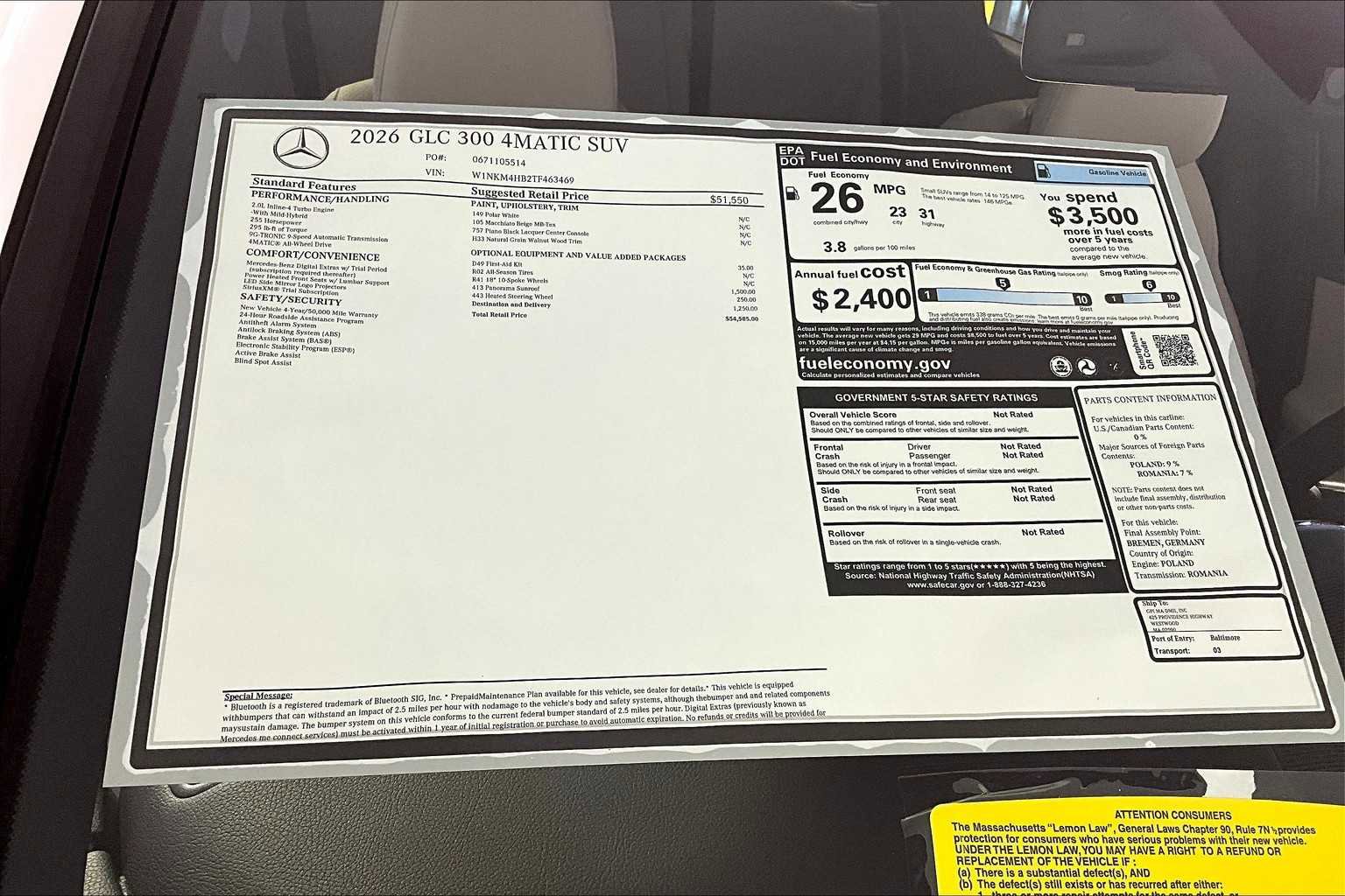 New 2026 Mercedes-Benz GLC 300 4MATIC image 18