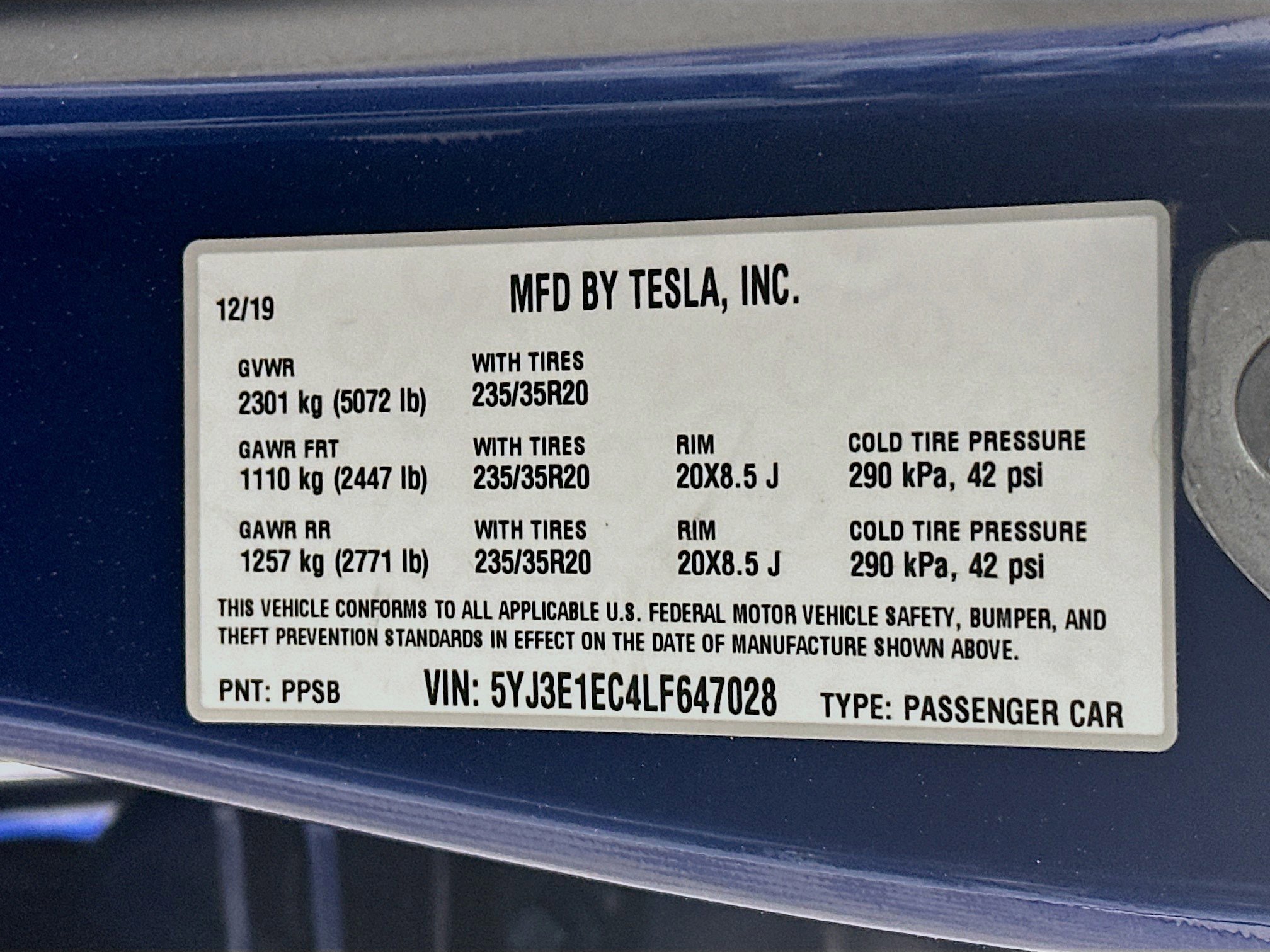 Used 2020 Tesla Model 3 Performance image 12