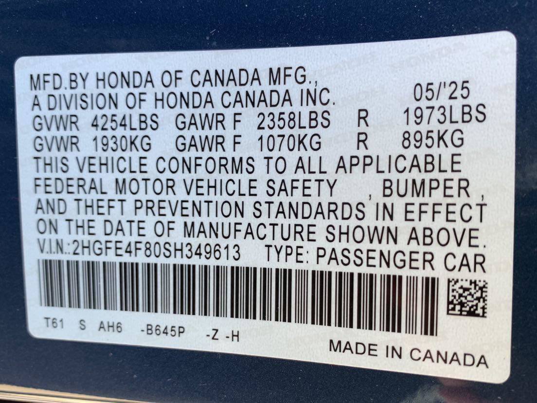 Certified 2025 Honda Civic FWD Hybrid Sedan image 44