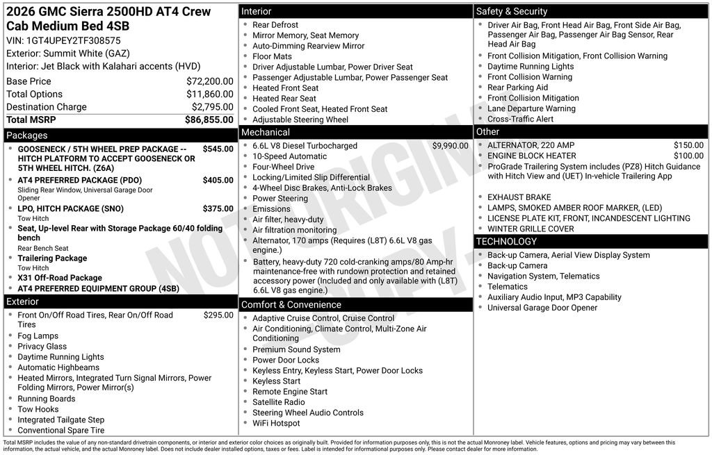 New 2026 GMC Sierra 2500 AT4 AWD/4WD image 10