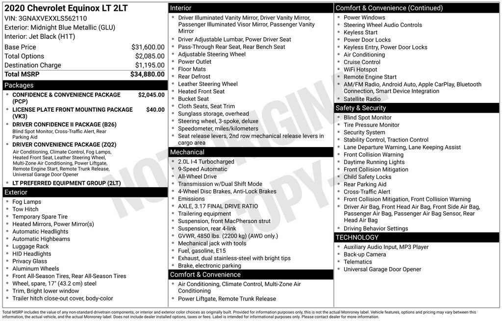 Used 2020 Chevrolet Equinox LT image 47