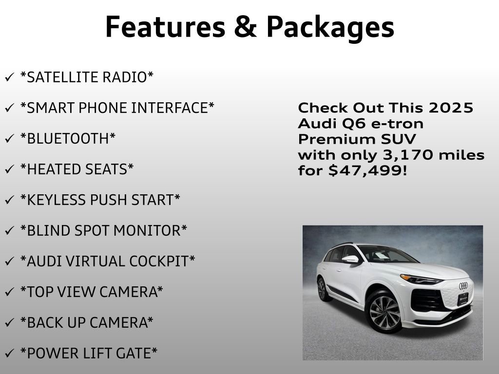Used 2025 Audi Q6 e-tron Premium w/ Convenience Package image 8