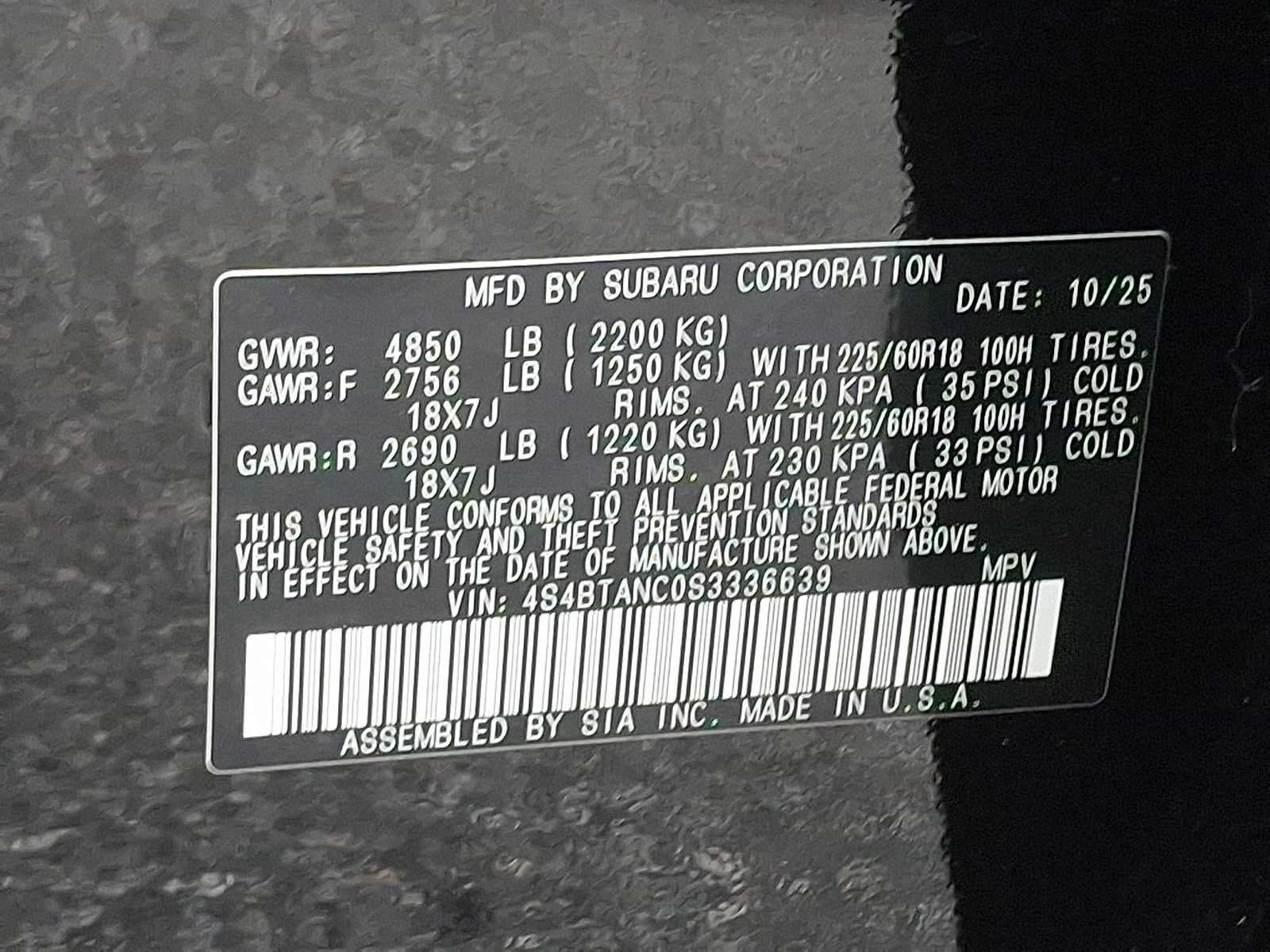 Certified 2025 Subaru Outback Limited AWD/4WD image 27