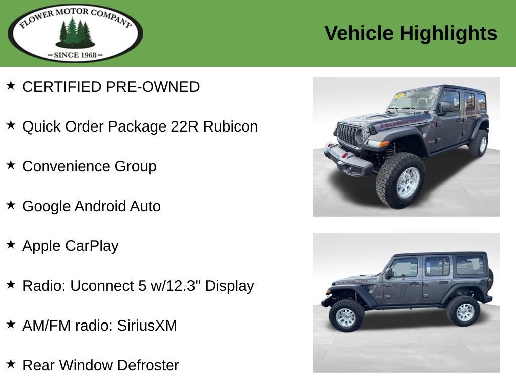 Used 2025 Jeep Wrangler Unlimited Rubicon w/ Convenience Group AWD/4WD image 3